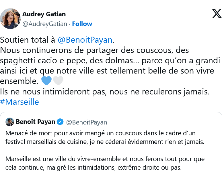 A. Gatian : Soutien à Benoît Payan