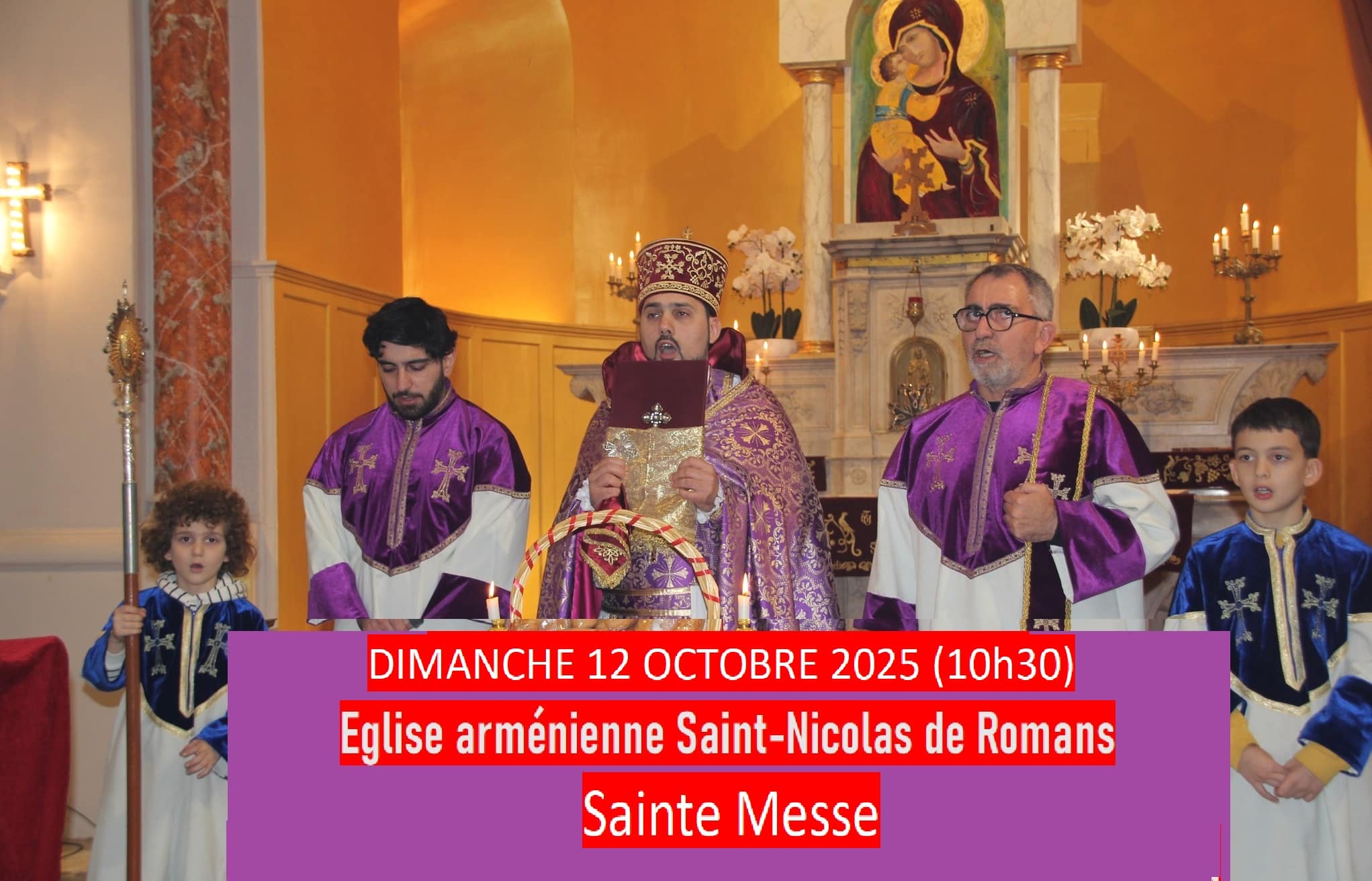 Messe à l’église arménienne Saint-Nicolas de Romans ce dimanche 12 octobre (10h30)