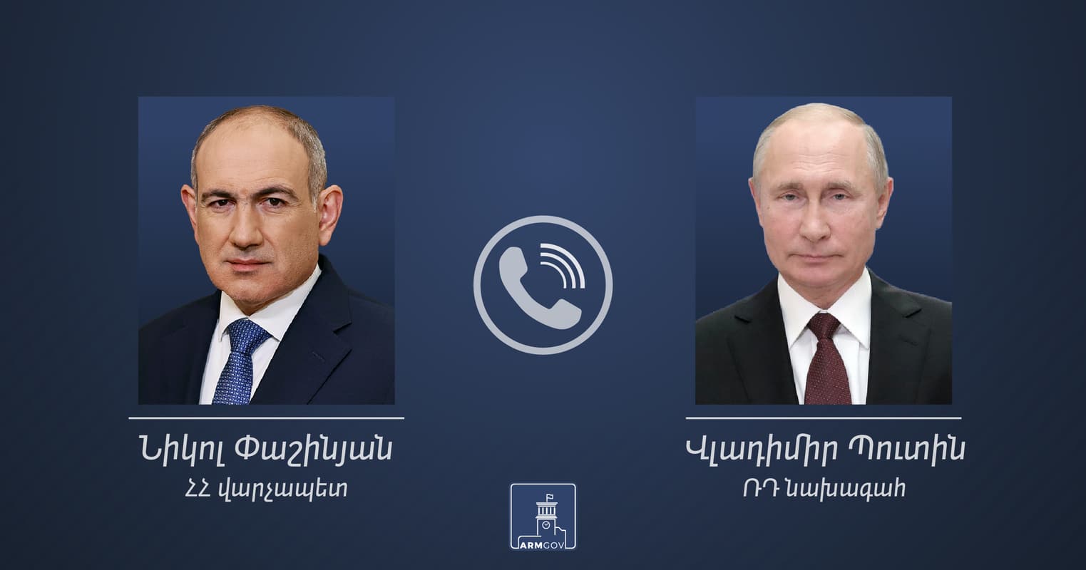 Le Premier ministre arménien Nikol Pachinian félicite le Président russe Vladimir Poutine à l&rsquo;occasion de son anniversaire