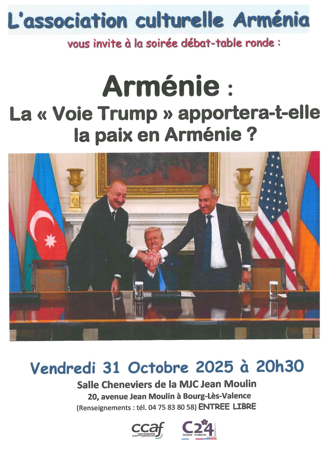 Boug-lès-Valence, « Arménia » en débat sur : la « Voix Trump » apportera-t-elle la paix en Arménie ?