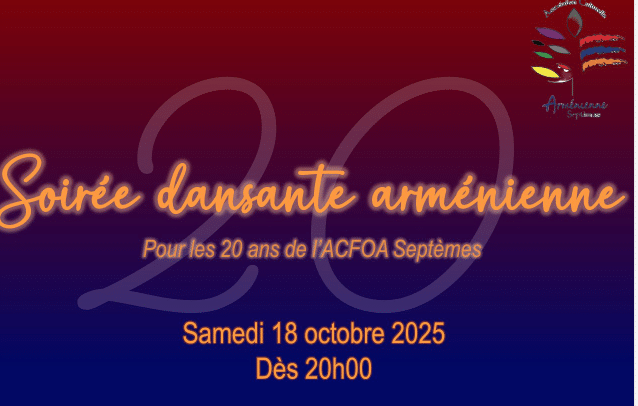 Soirée dansante arménienne à Septemes les Vallons le 18 octobre