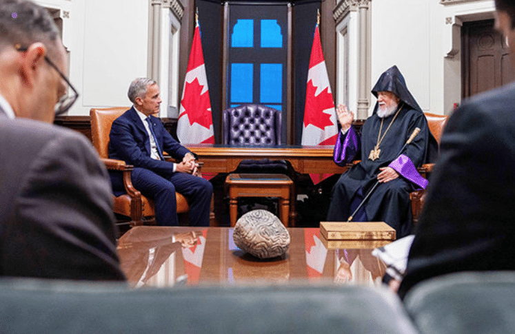 Le catholicos Aram I rencontre le Premier ministre canadien Mark Carney