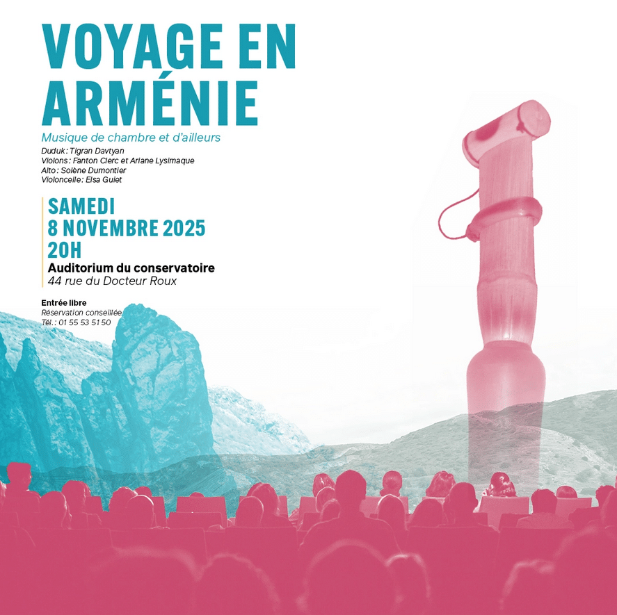 Récital de musique arménienne cordes et duduk le 8 novembre à Choisy le Roi