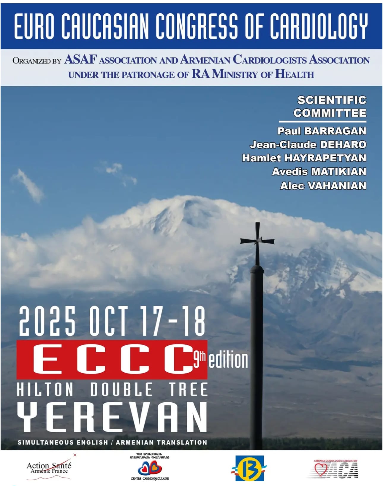 9e Edition de l&rsquo;euro caucasian congress of cardiology à Erevan