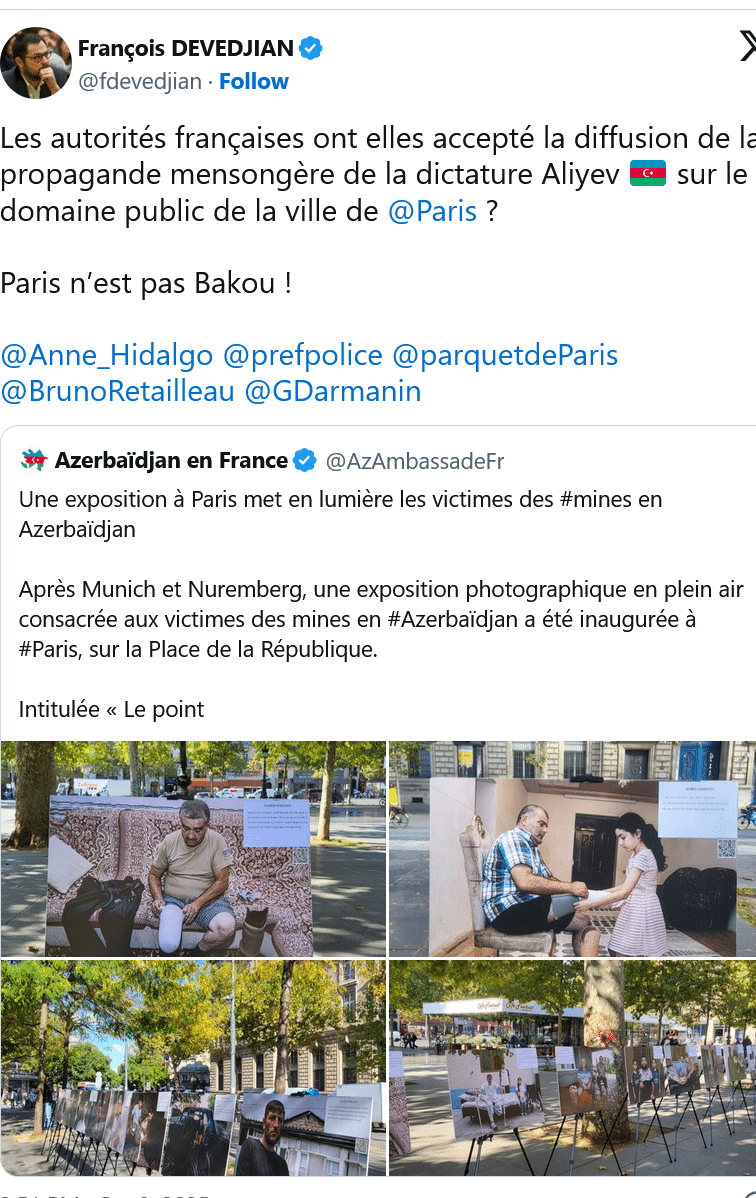 François Devedjian : propagande mensongère