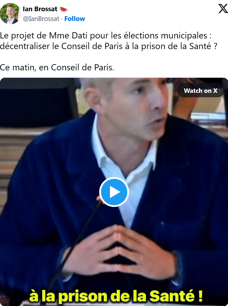 Ian Brossat : décentraliser le Conseil de Paris à la prison de la Santé ?