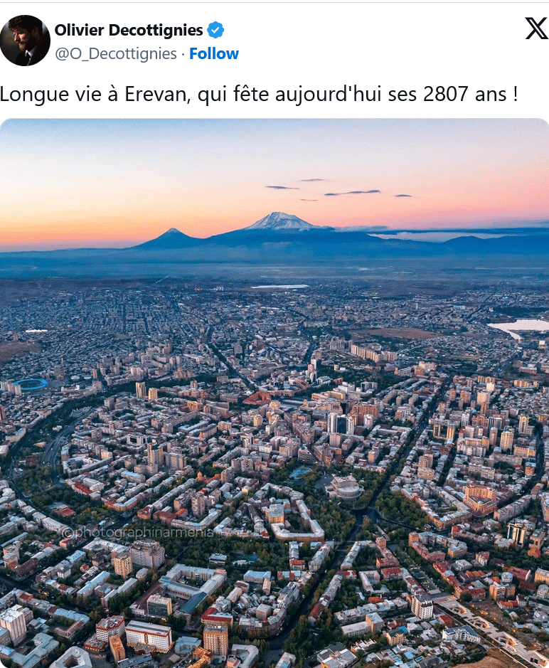 O. Decottignies : Longue vie à Erevan