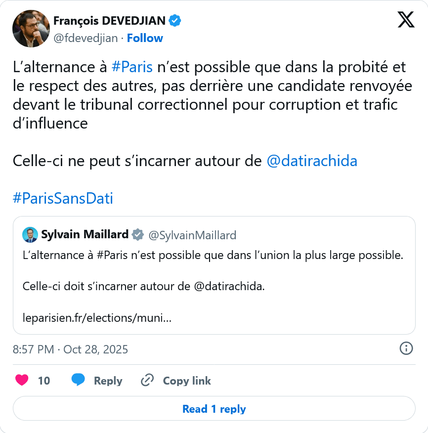 F. Devedjian : l&rsquo;alternance à Paris