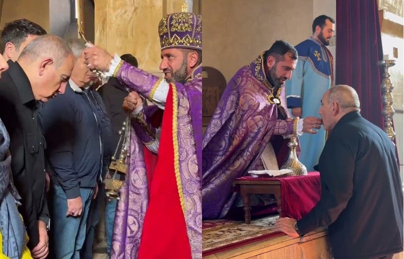Le Premier ministre arménien a assisté ce dimanche à la liturgie du Saint-Esprit à l&rsquo;église Saint-Jacques du village d’Ararat