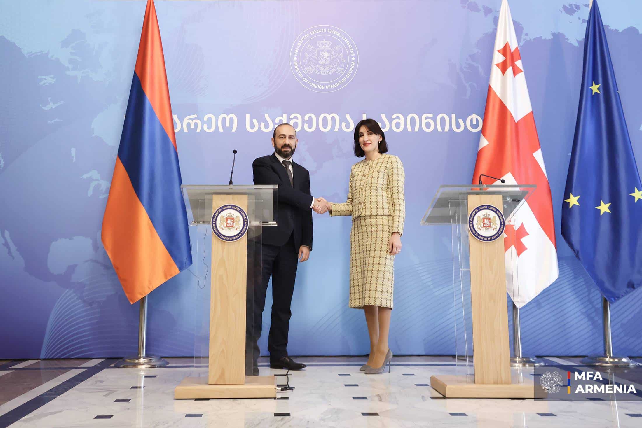 Ararat Mirzoyan à Tbilissi : avec l&rsquo;instauration de la paix, notre région pourra véritablement devenir un carrefour, un nœud de voies de communication