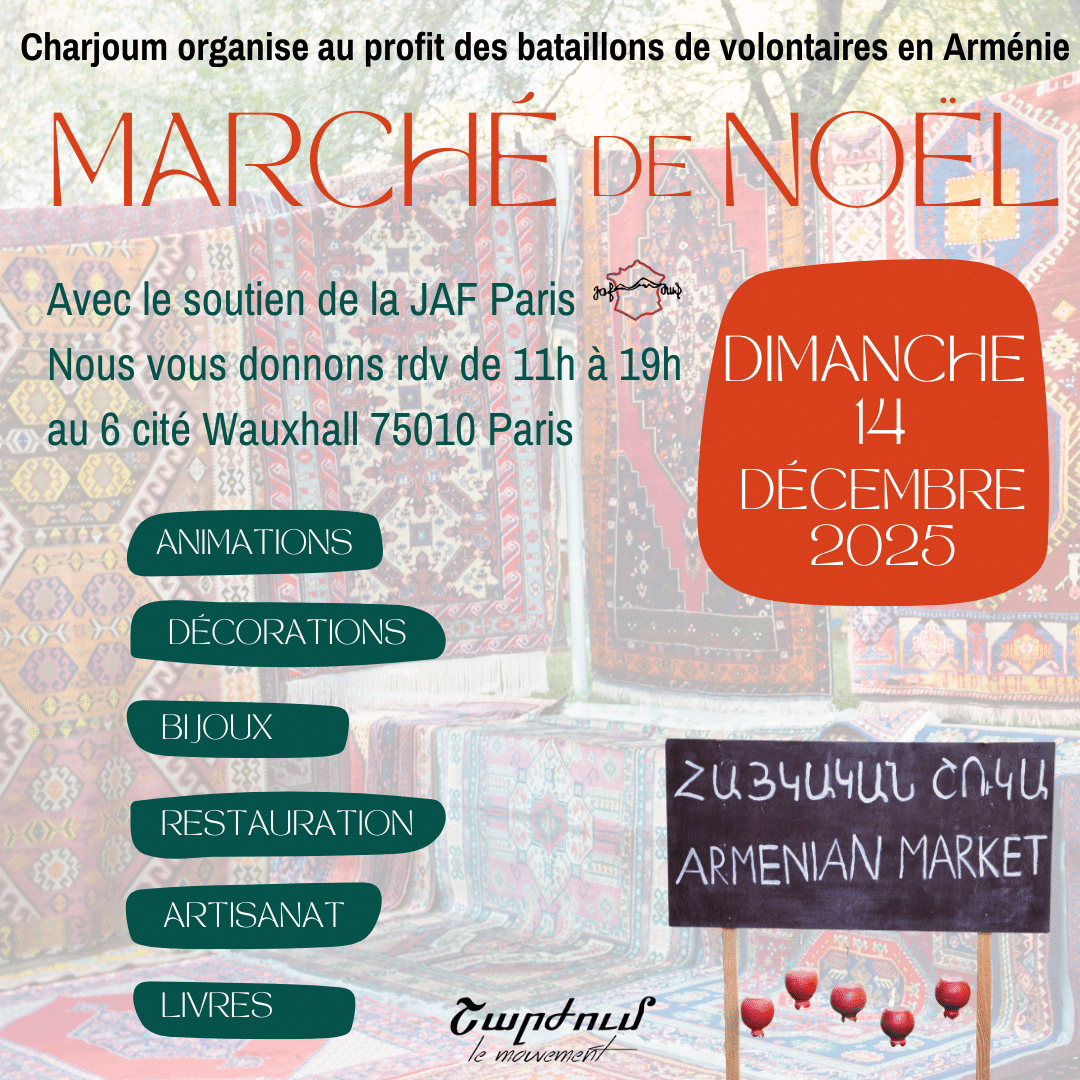 Vente solidaire de Charjoum à Paris le 14 décembre