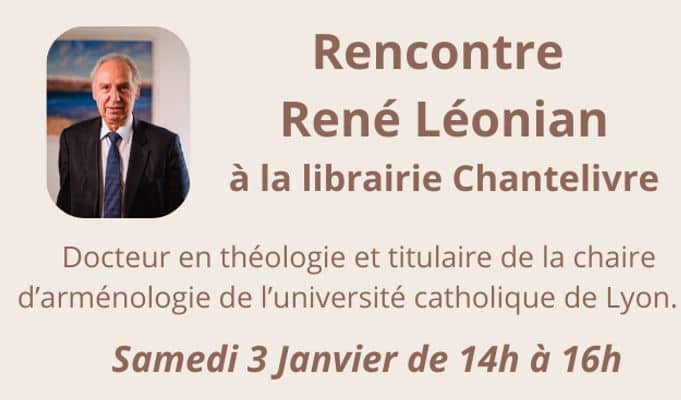 Rencontre avec René Léonian le 3 janvier à Issy les Moulineaux