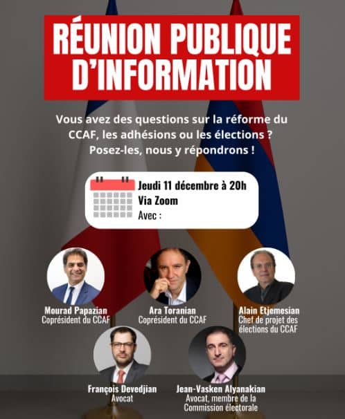 Réunion publique d&rsquo;information du CCAF via Zoom le 11 décembre à 20h
