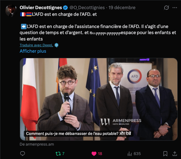 Olivier Decottignies :   L&rsquo;AFD est en charge de l&rsquo;assistance financière de l&rsquo;AFD. I