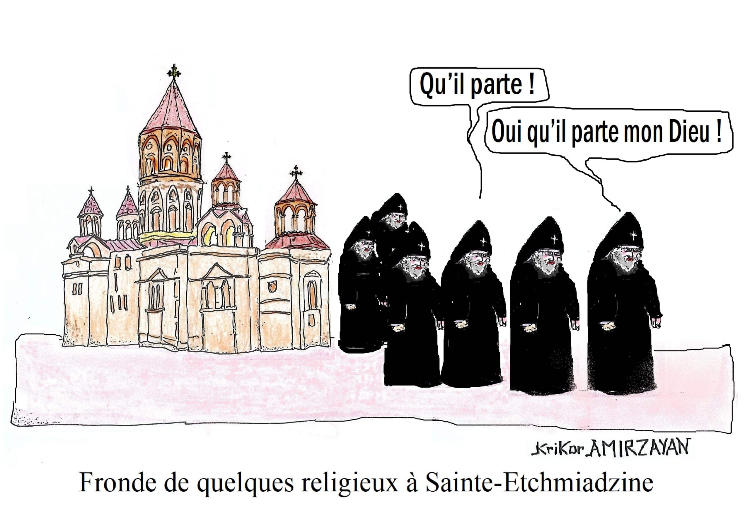 Un groupe de religieux pro-Pachinian appelle à une manifestation au Saint-Siège d’Etchmiadzine le 18 décembre pour le départ du Catholicos Karékine II