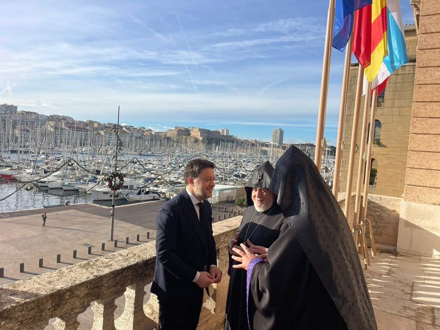 Benoit Payan accueille à Marseille Sa Sainteté Karekine II, Catholicos de tous les Arméniens