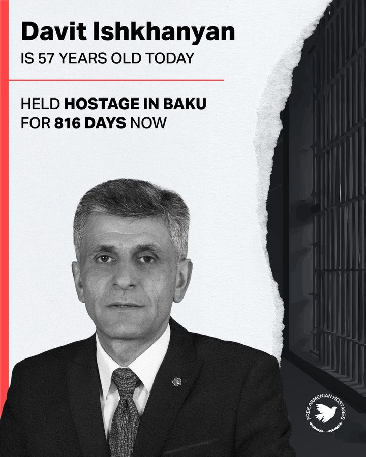 L&rsquo;anniversaire de l&rsquo;otage David Ishkhanyan, ancien président du Parlement d&rsquo;Artsakh