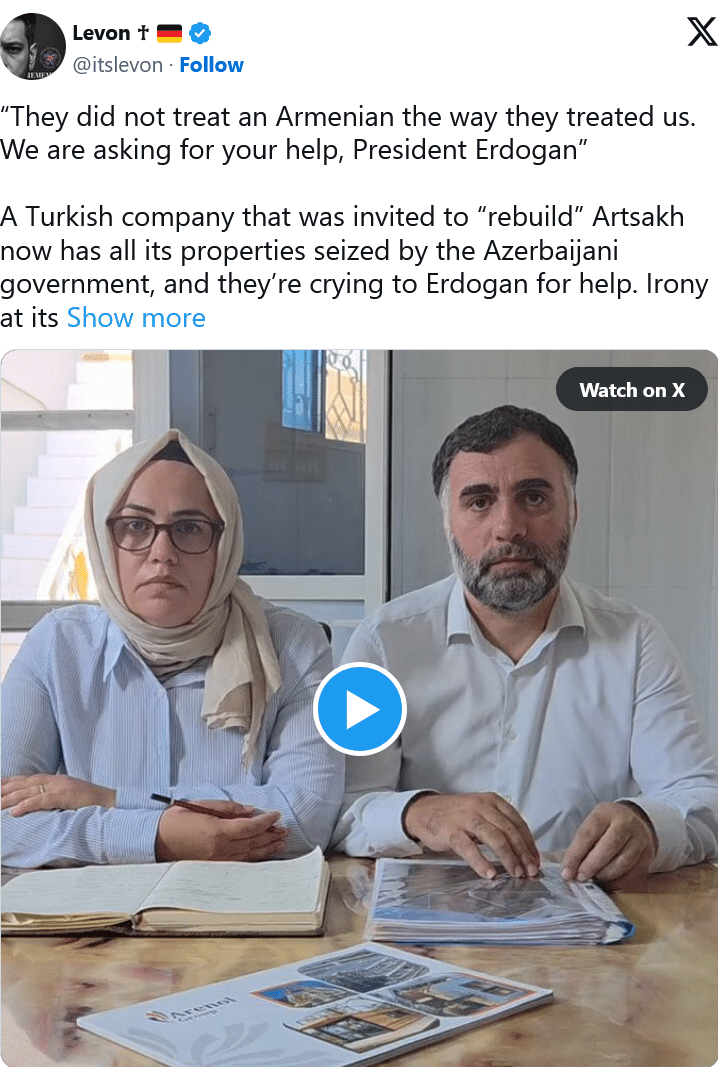 Levon : Ils n&rsquo;ont pas traité les Arméniens comme ils nous ont traités. Nous sollicitons votre aide, président Erdogan