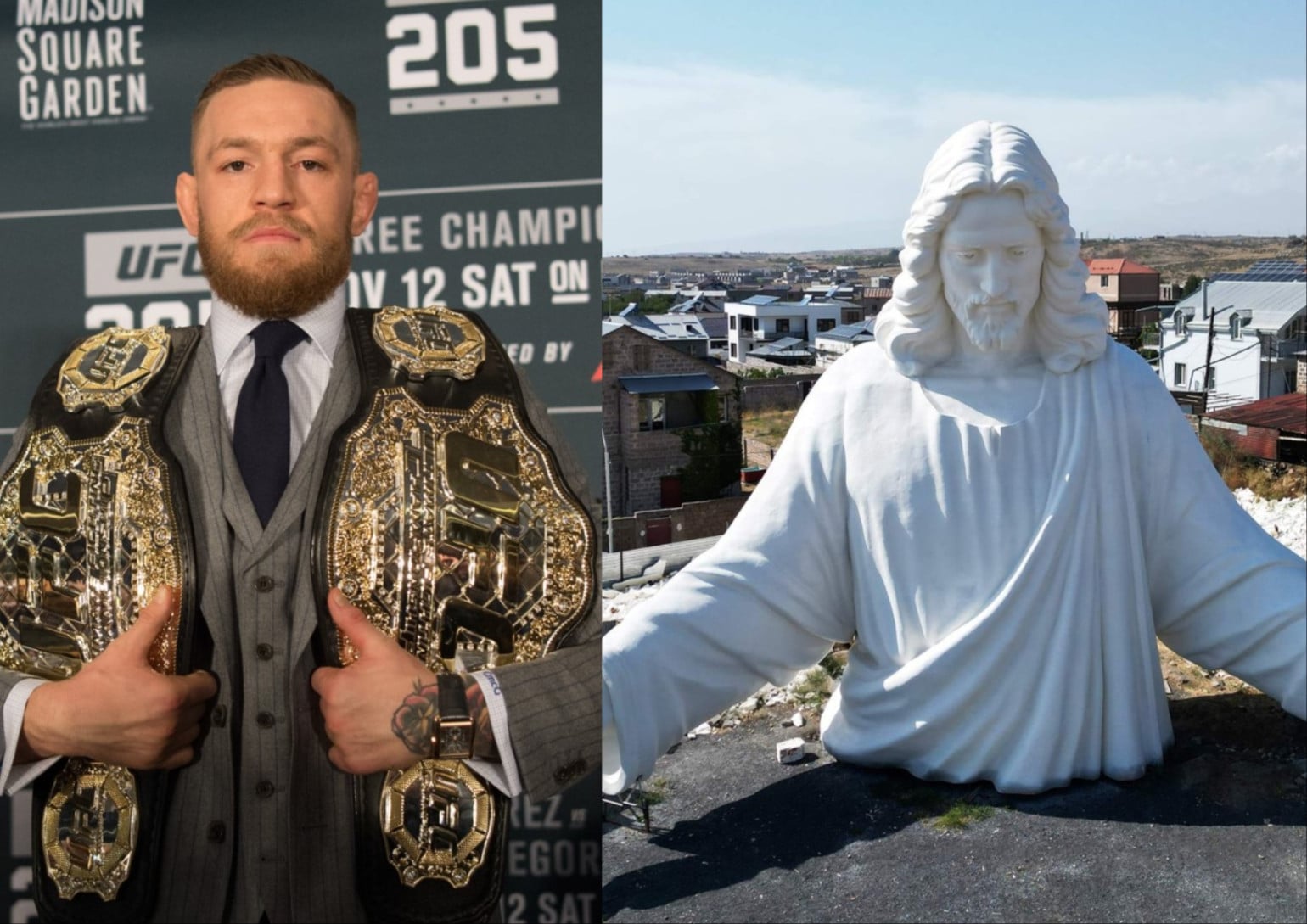 Conor McGregor : Je rêve de construire la plus grande statue de Jésus-Christ en Irlande. L&rsquo;Arménie en construit une actuellement, et elle est magnifique
