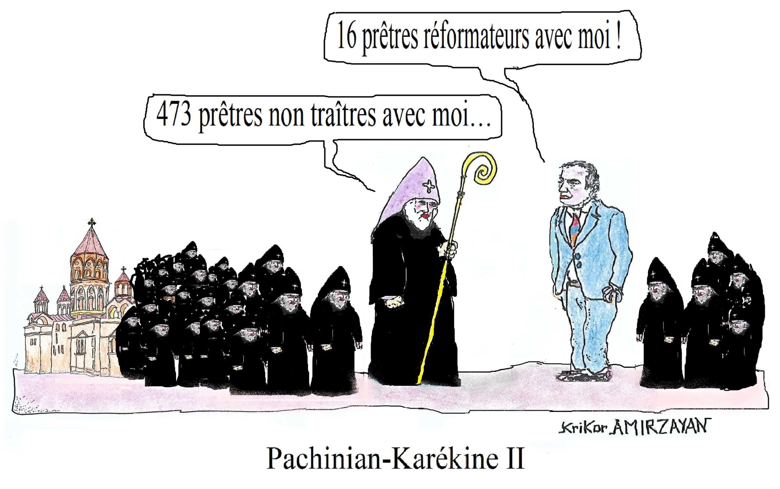 Seulement 16 des 489 prêtres de l&rsquo;Église arménienne avec 250 en Arménie et 239 en diaspora ont rejoint le processus de « réforme de l&rsquo;Église » de Nikol Pachinian