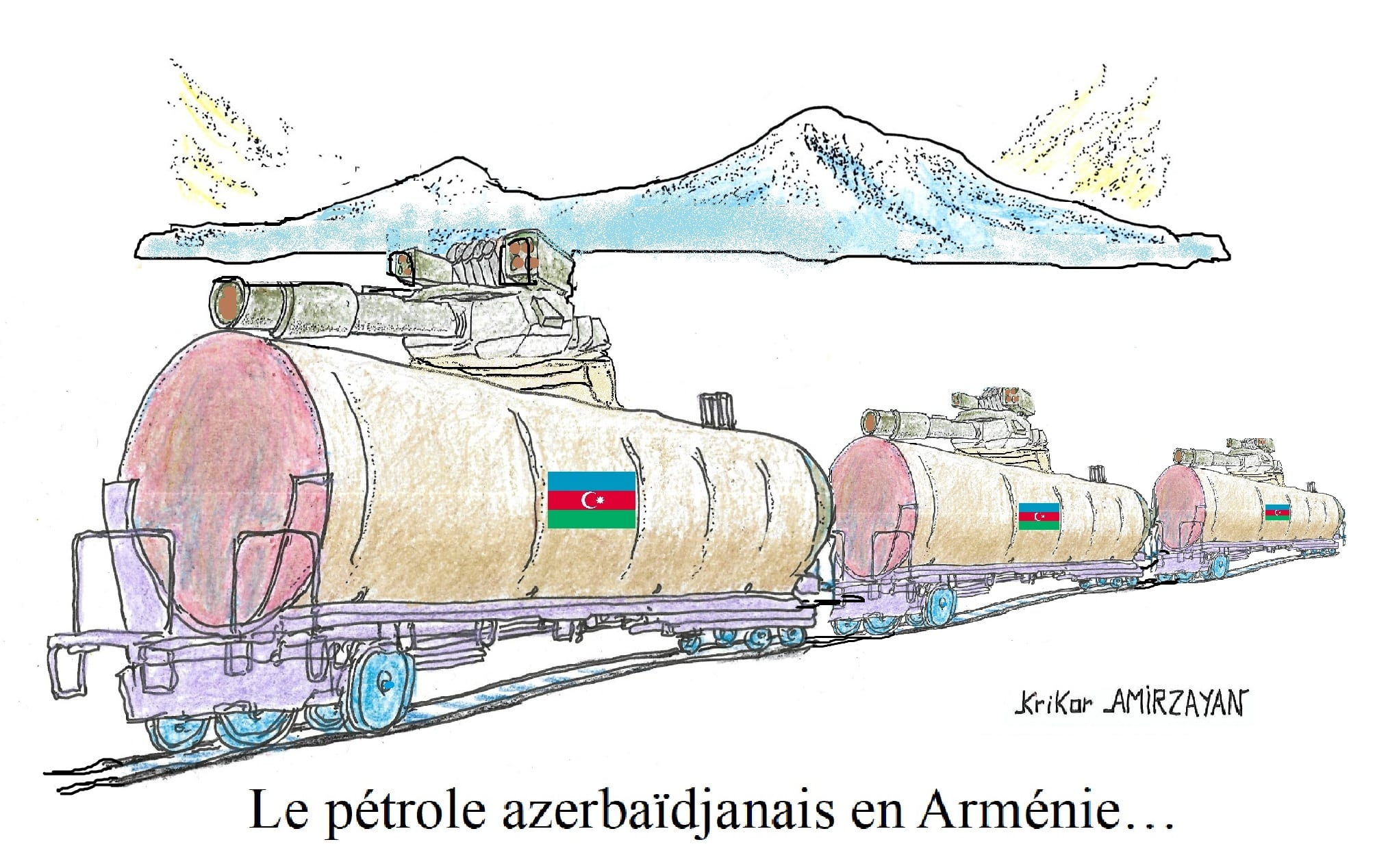 Un nouveau chargement de produits pétroliers, composé de 18 wagons, a été expédié d&rsquo;Azerbaïdjan vers l&rsquo;Arménie