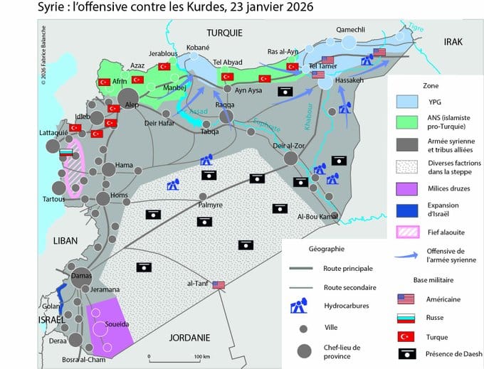 Fabrice Balanche : sous couvert d’unité syrienne et de realpolitik, la France accompagne de facto l’effacement de l’autonomie kurde