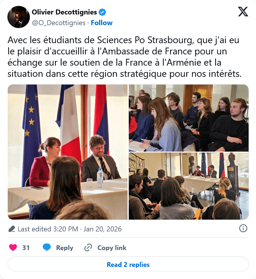 O. Decottignies : Echanges avec les étudiants de Sciences Po Strasbourg