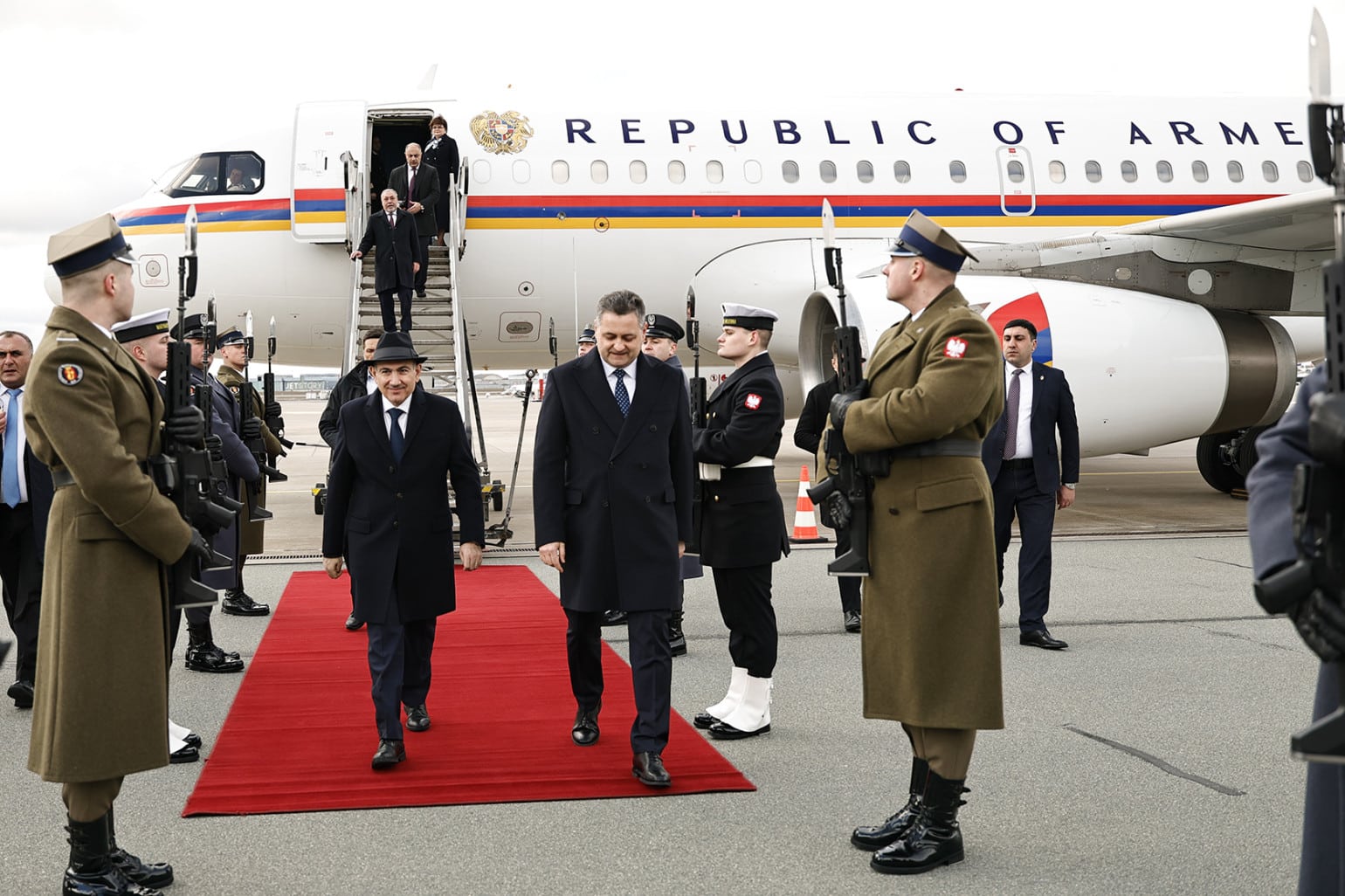 Le Premier ministre arménien Nikol Pachinian est arrivé en Pologne pour une visite officielle de deux jours