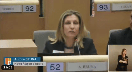 Aurore Bruna : son intervention pour les prisonniers à la Région Sud