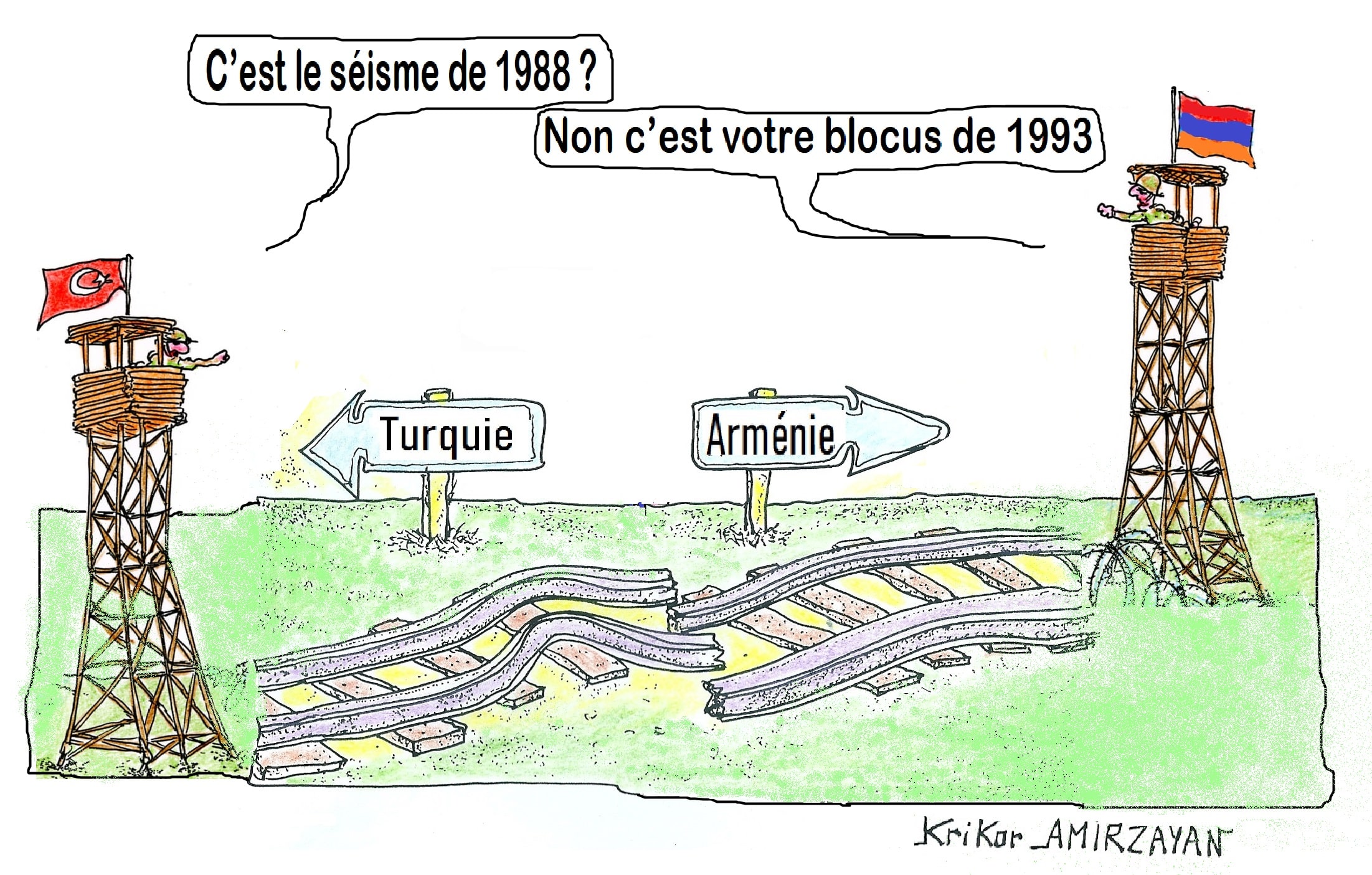 L&rsquo;Arménie affirme qu&rsquo;il est possible d&rsquo;ouvrir la frontière et de remettre en service la ligne ferroviaire Gumri-Kars affirme le député arménien Sargis Khandanyan