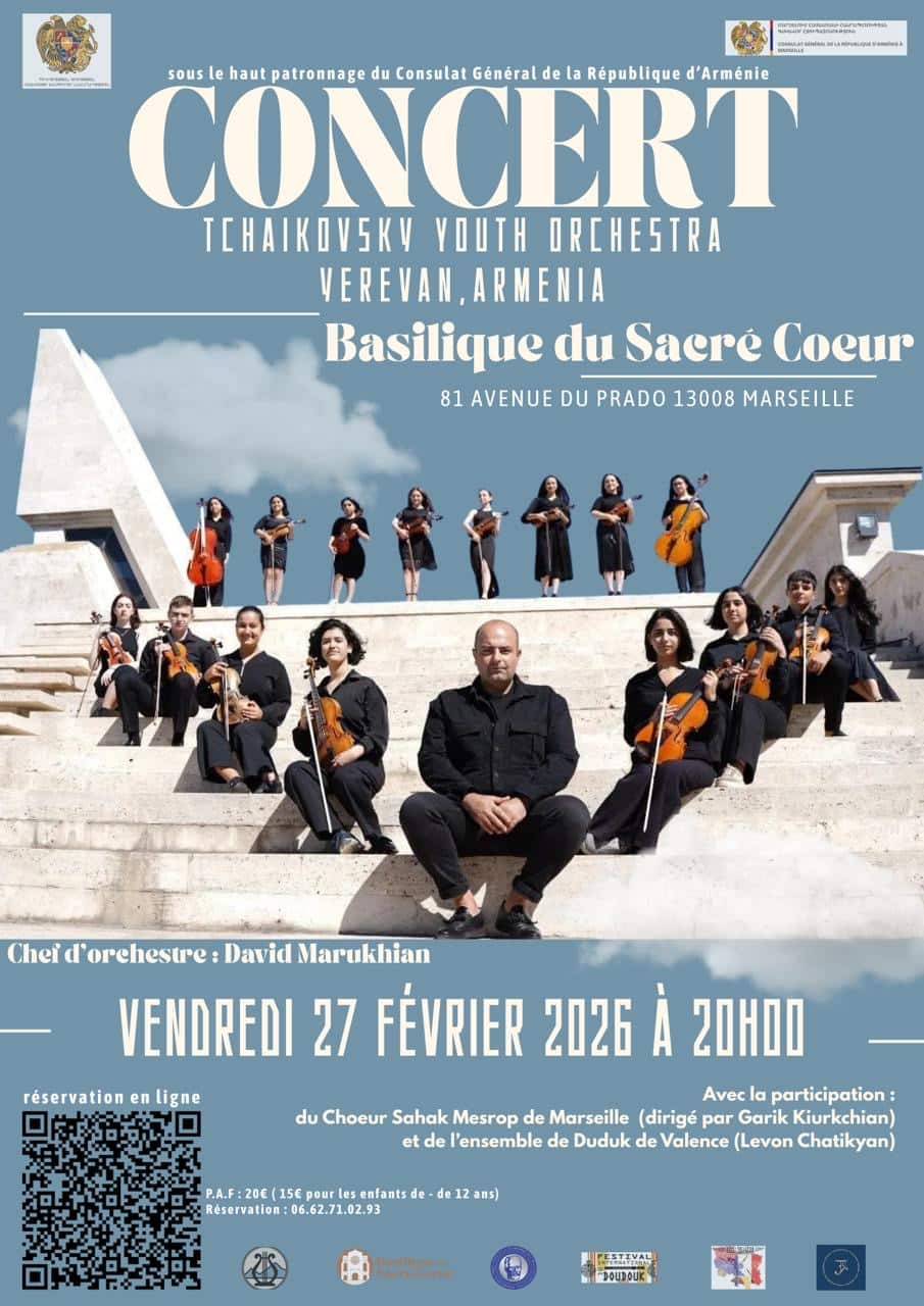 Concert symphonique de musiciens arméniens à Marseille le 27 février