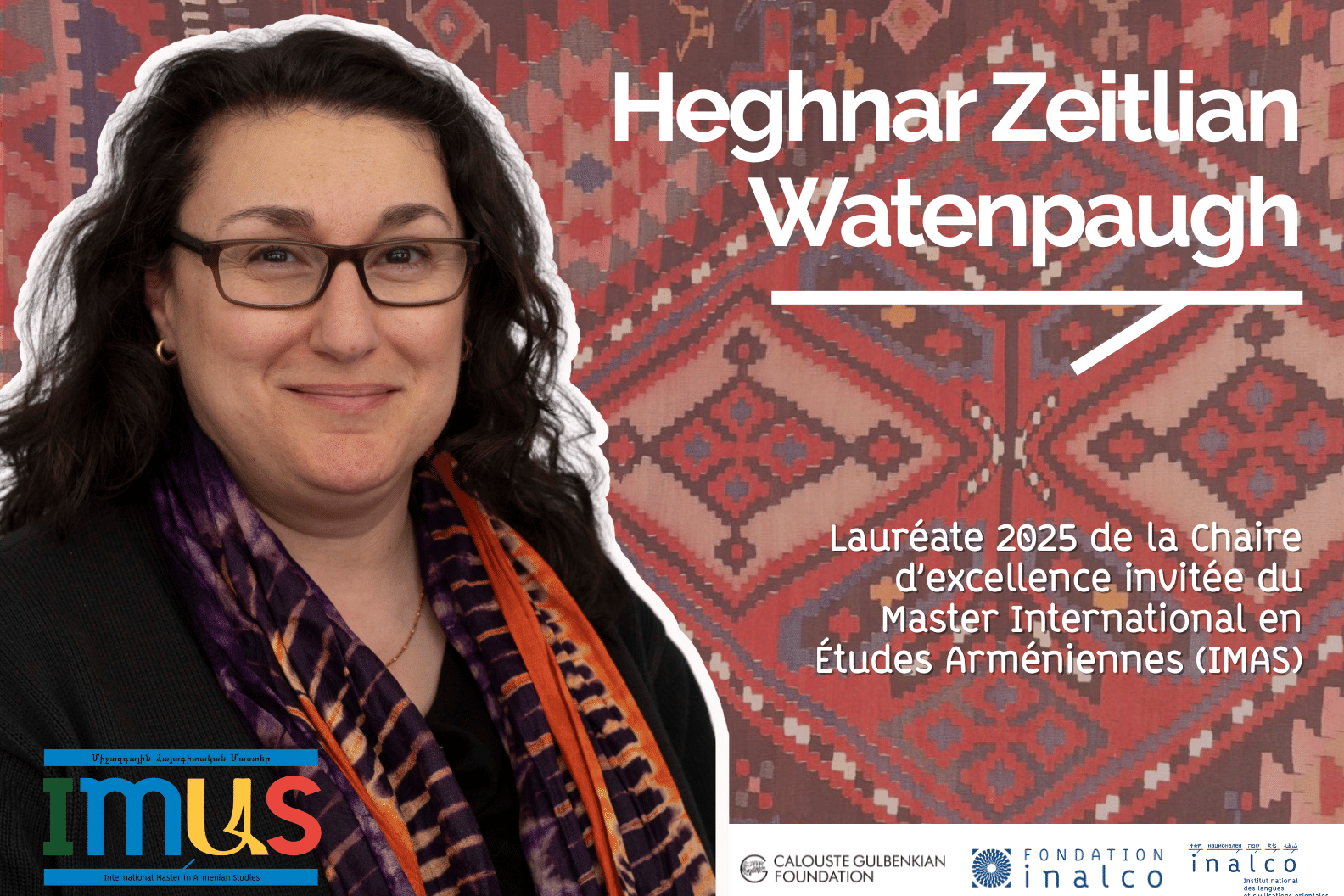 L&rsquo;INALCO accueille la professeure Heghmar Zeitlian Watenpaugh