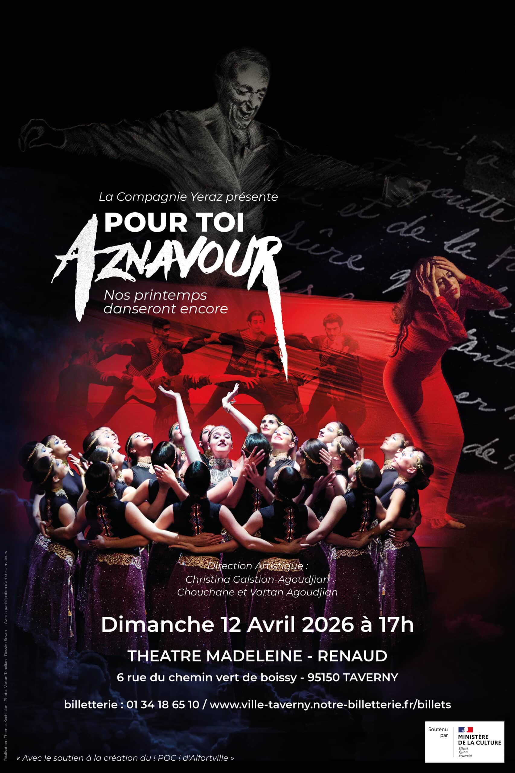 Spectacle « Pour toi Aznavour » de la Compagnie Yeraz à Taverny le 12 avril