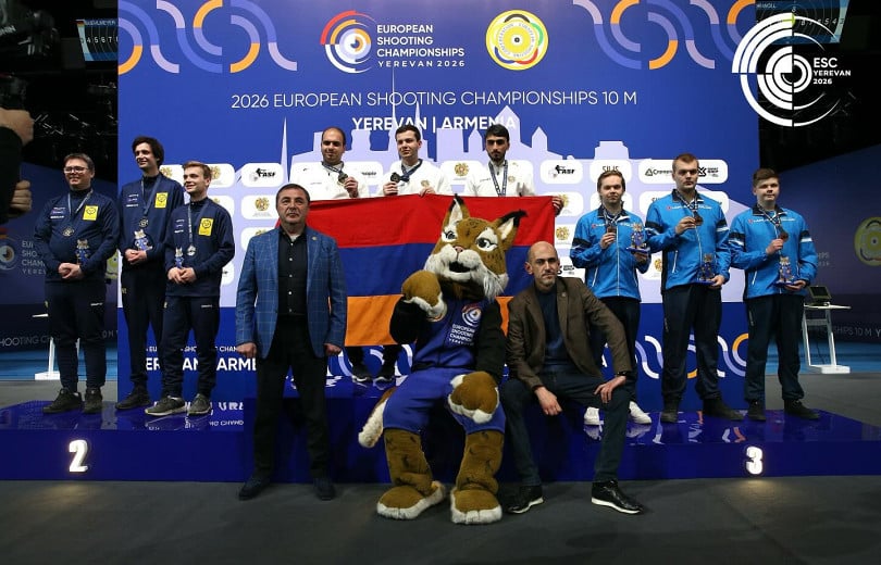 Championnats d&rsquo;Europe de tir à Yerevan : L&rsquo;équipe masculine d’Arménie remporte l&rsquo;or par équipes