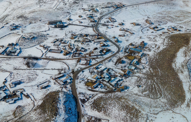 De légères chutes de neige sont observées dans les régions d&rsquo;Ashotsk, d&rsquo;Artik, d&rsquo;Ani et de Spitak au nord de l’Arménie