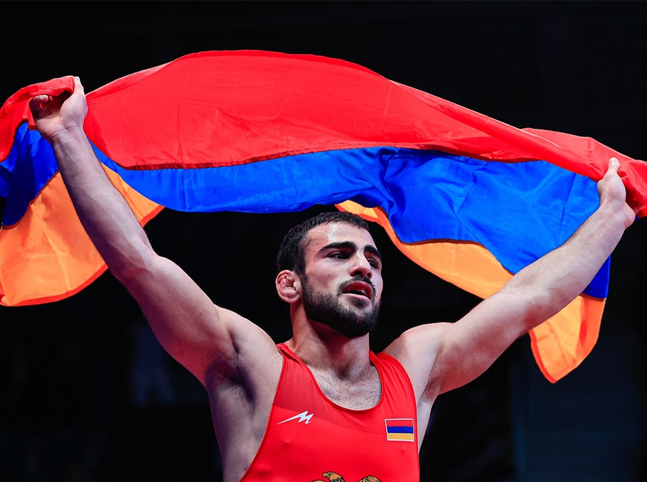 Levik Mikaelyan (Arménie), double médaillé d&rsquo;or aux Championnats d&rsquo;Europe Espoirs, l’Arménien s’est imposé en finale sur un Azerbaïdjanais