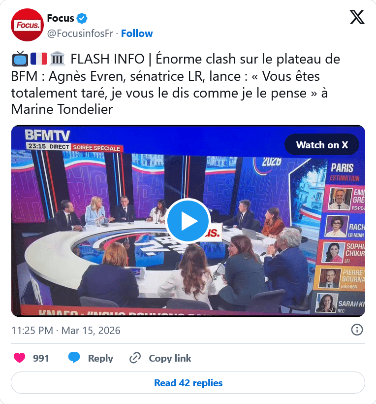 Quand Agnès Evren insulte Marine Tondelier sur BFM