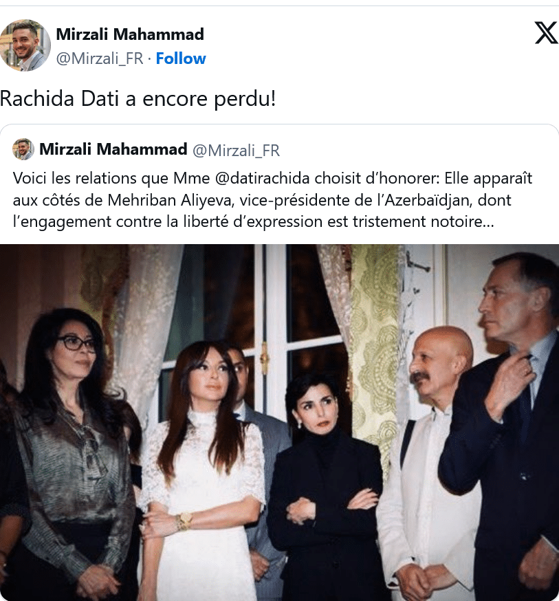 Mirzali Mahammad : les relations de R. Dati