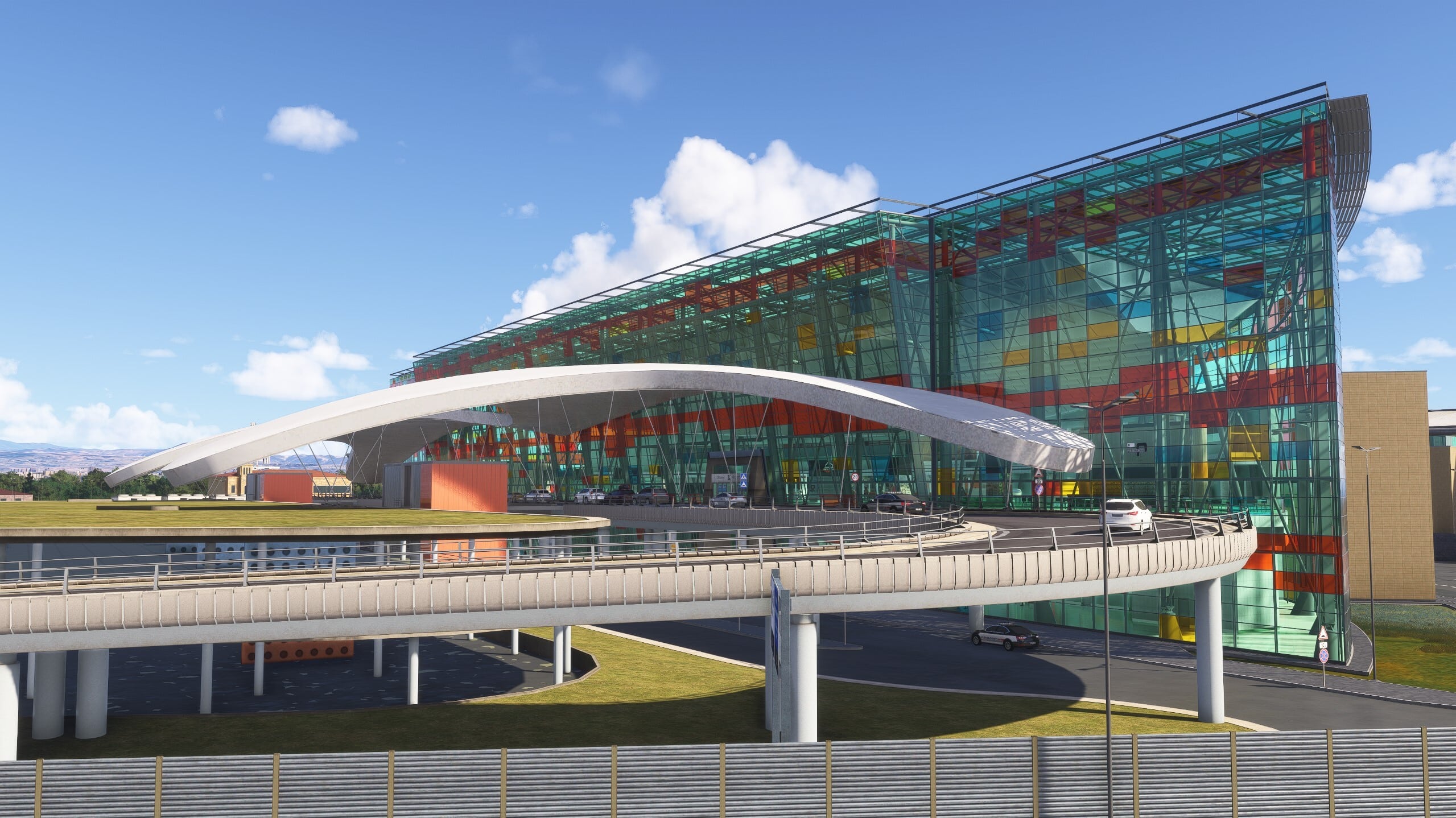 La route menant à l&rsquo;aéroport international Zvartnots-Armenia de Yerevan est en travaux