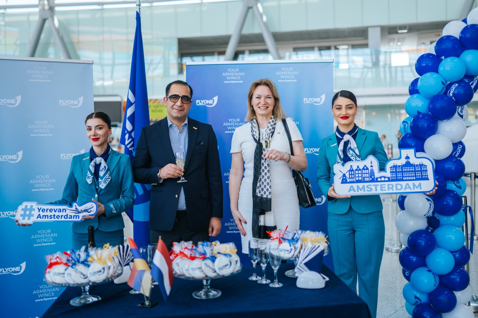 Nouvelle liaison aérienne entre Yerevan et Amsterdam inauguré par FlyOne Armenia