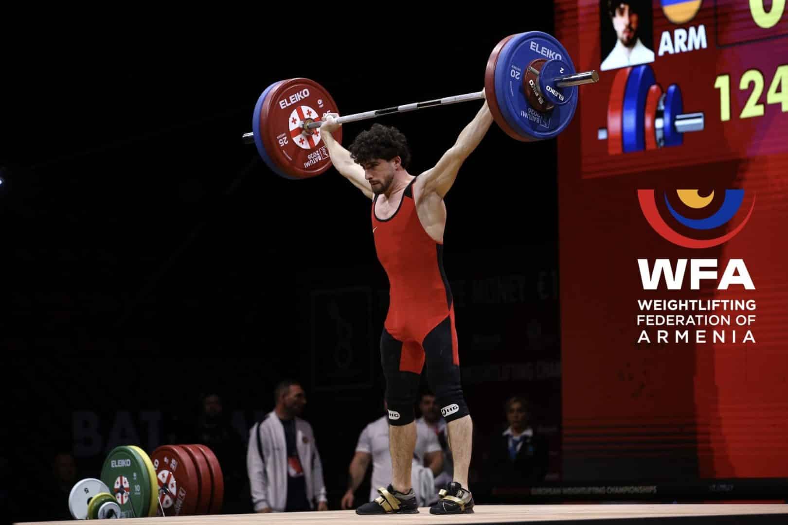 Garnik Cholakyan (Arménie), Vice-champion d&rsquo;Europe d’haltérophilie à Batoumi (Géorgie)