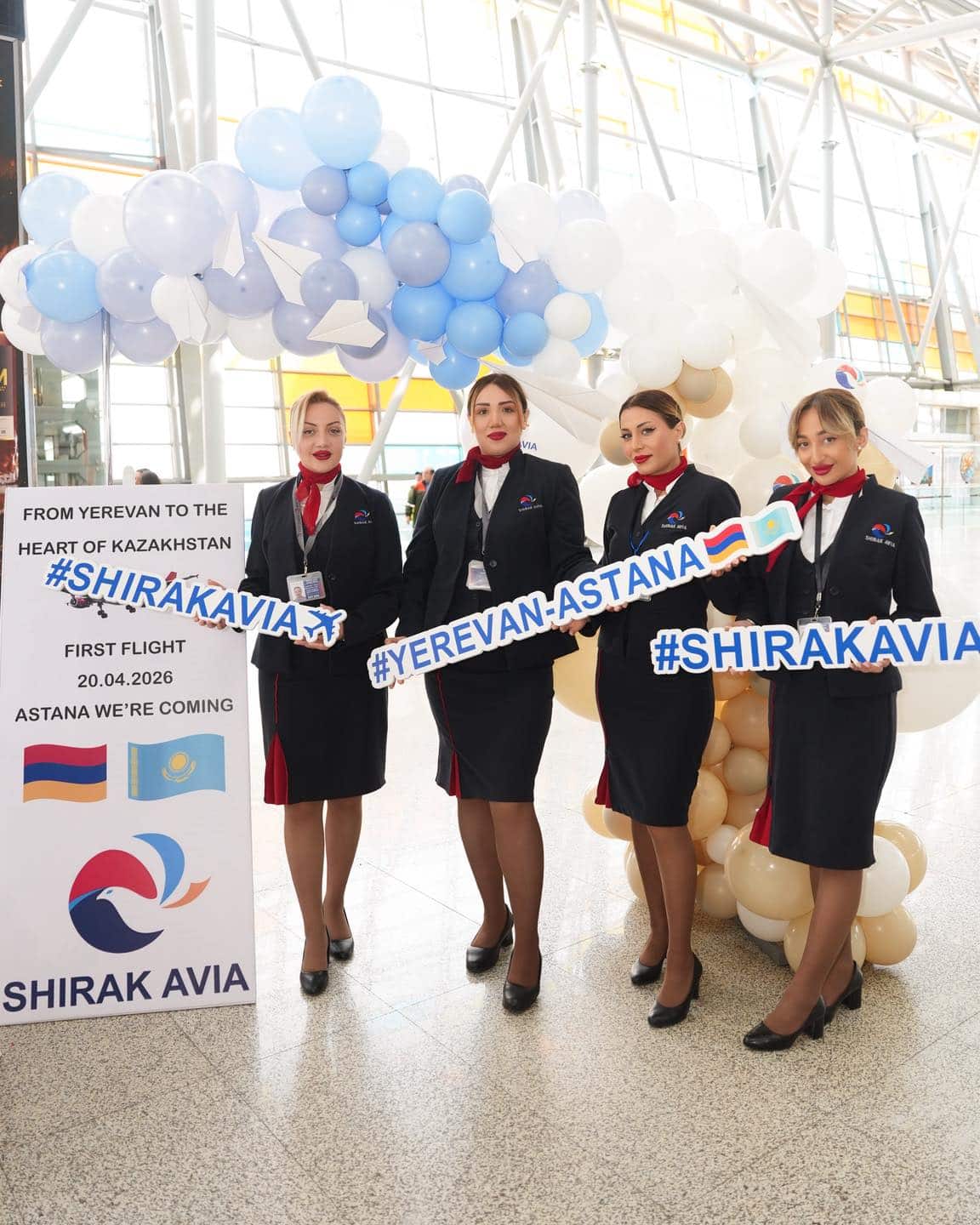 La compagnie aérienne arménienne « Shirak Avia » inaugure la liaison Yerevan-Astana-Yerevan