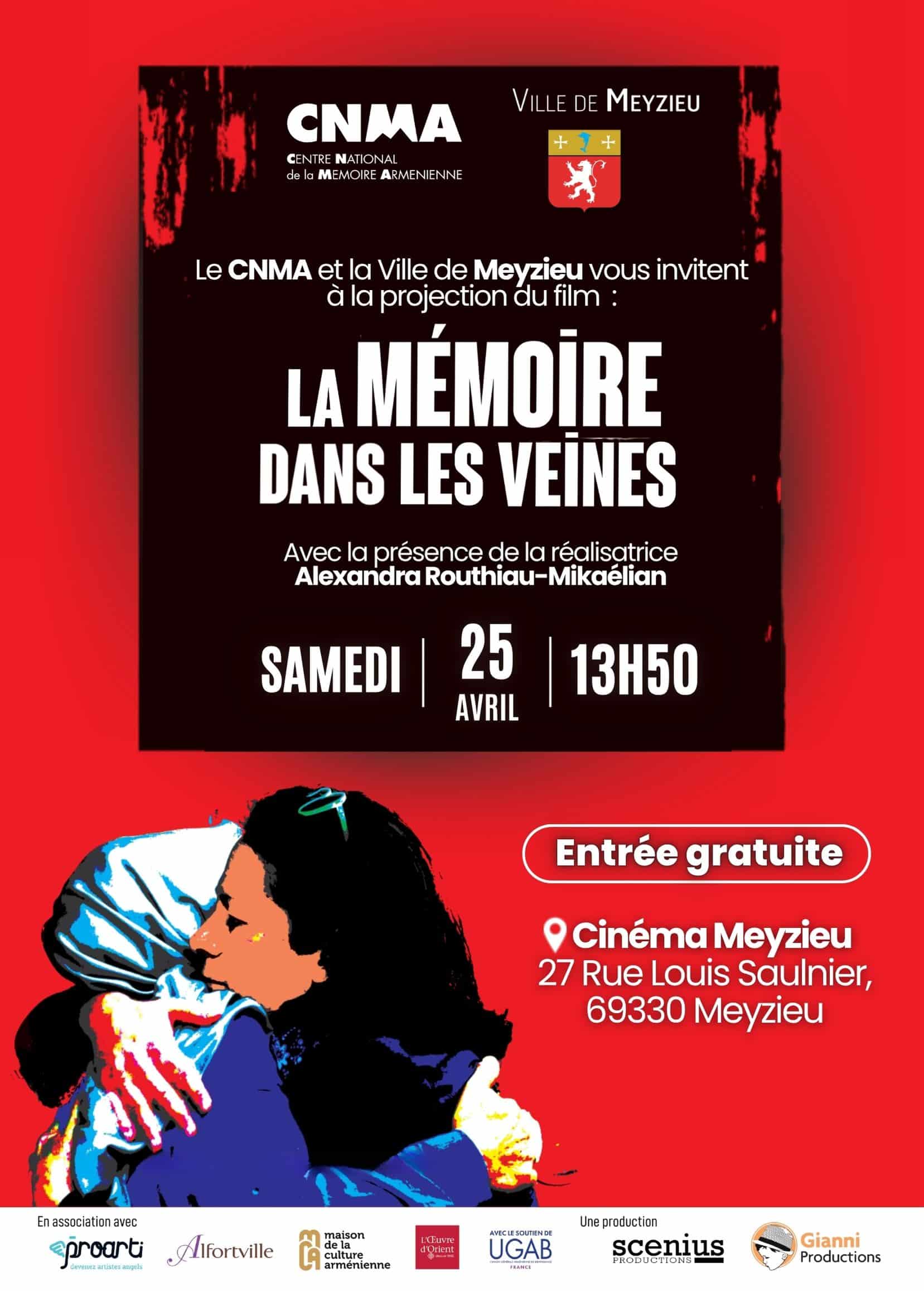 Projection d&rsquo;un documentaire le 25 avril à Meyzieu