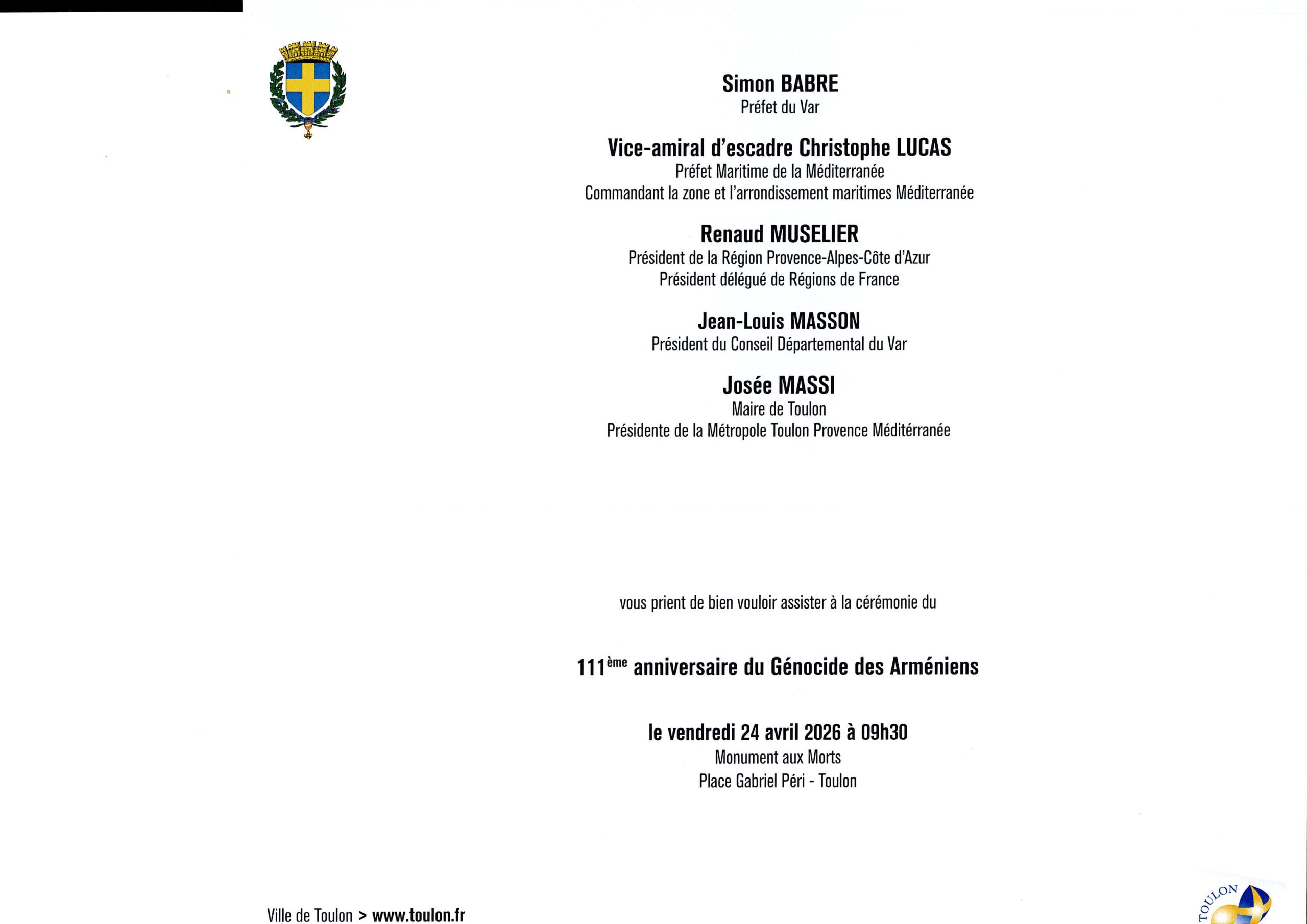 24 avril 2026 à Toulon