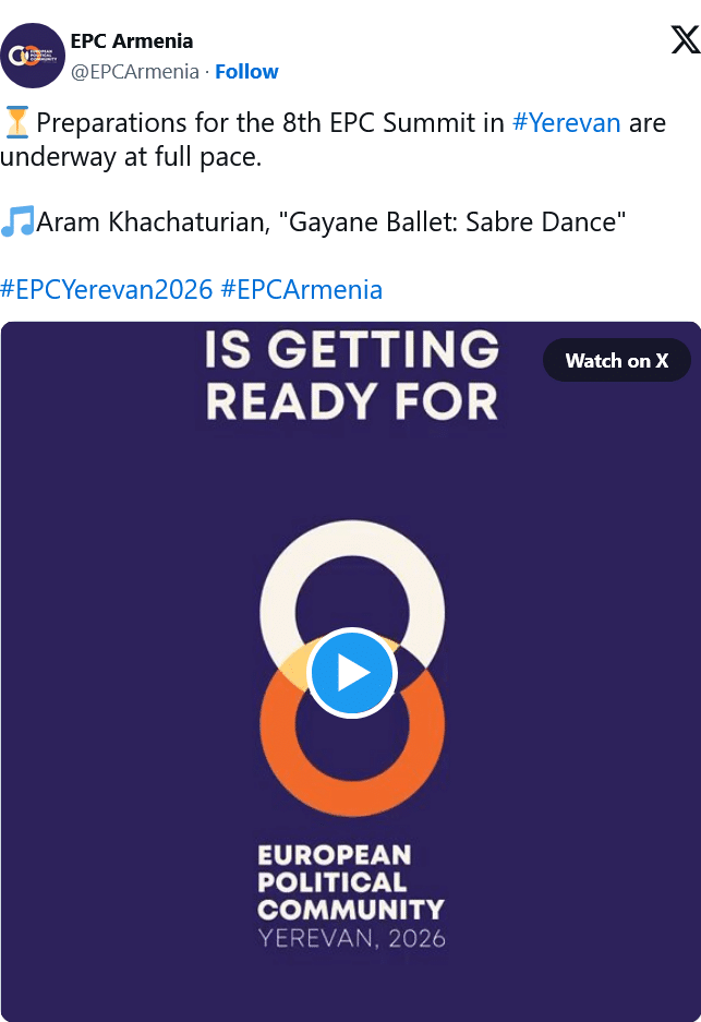 EPCArmenia Les préparatifs du 8e Sommet de l&rsquo;EPC à #Erevan battent leur plein