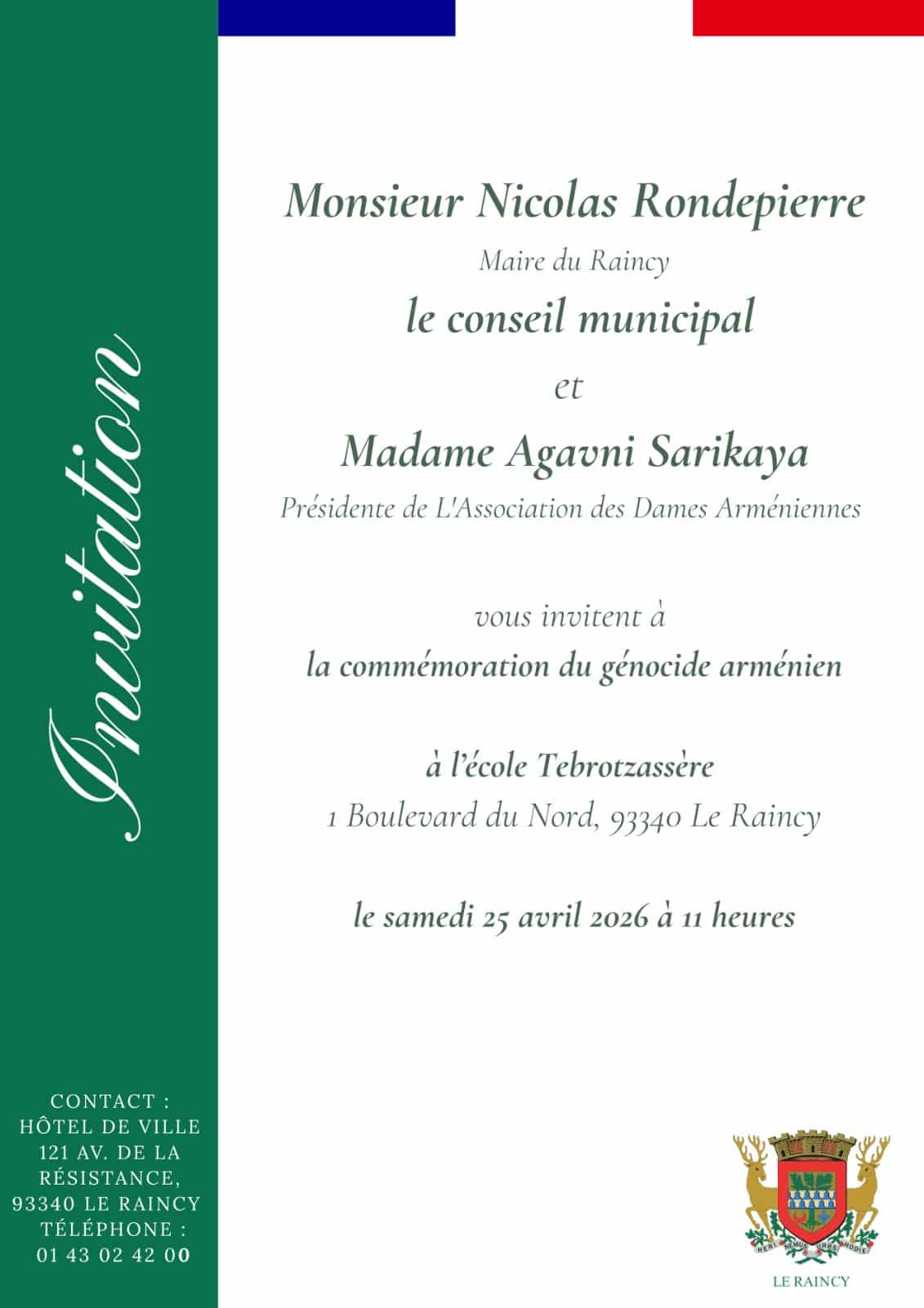 24 avril 2026 au Raincy