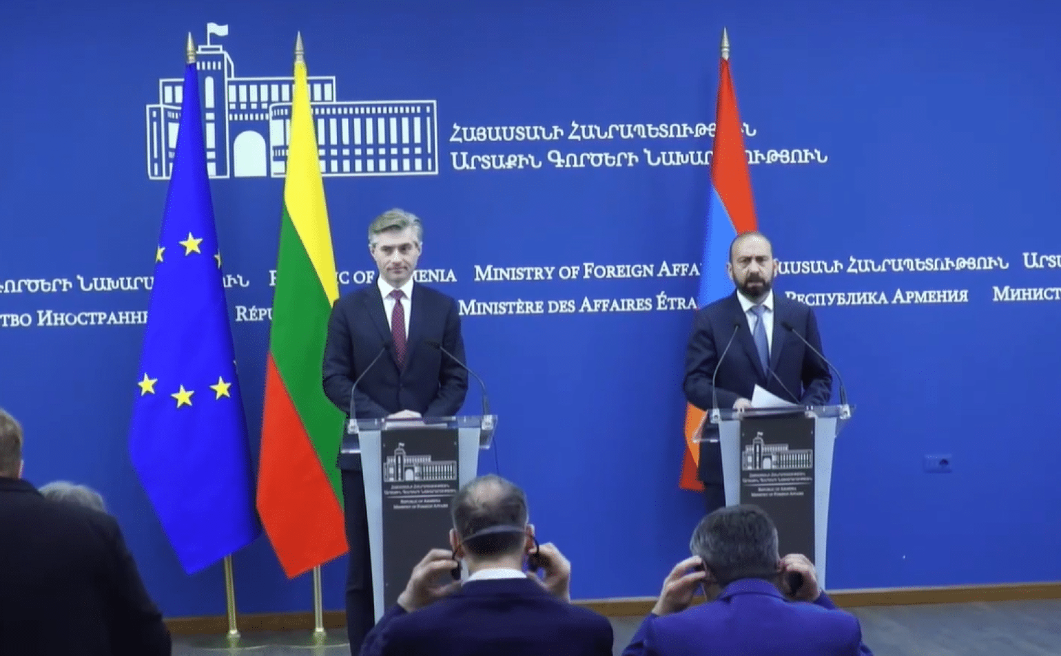 Ararat Mirzoyan : À compter de cet instant, l&rsquo;Arménie et la Lituanie sont des partenaires stratégiques