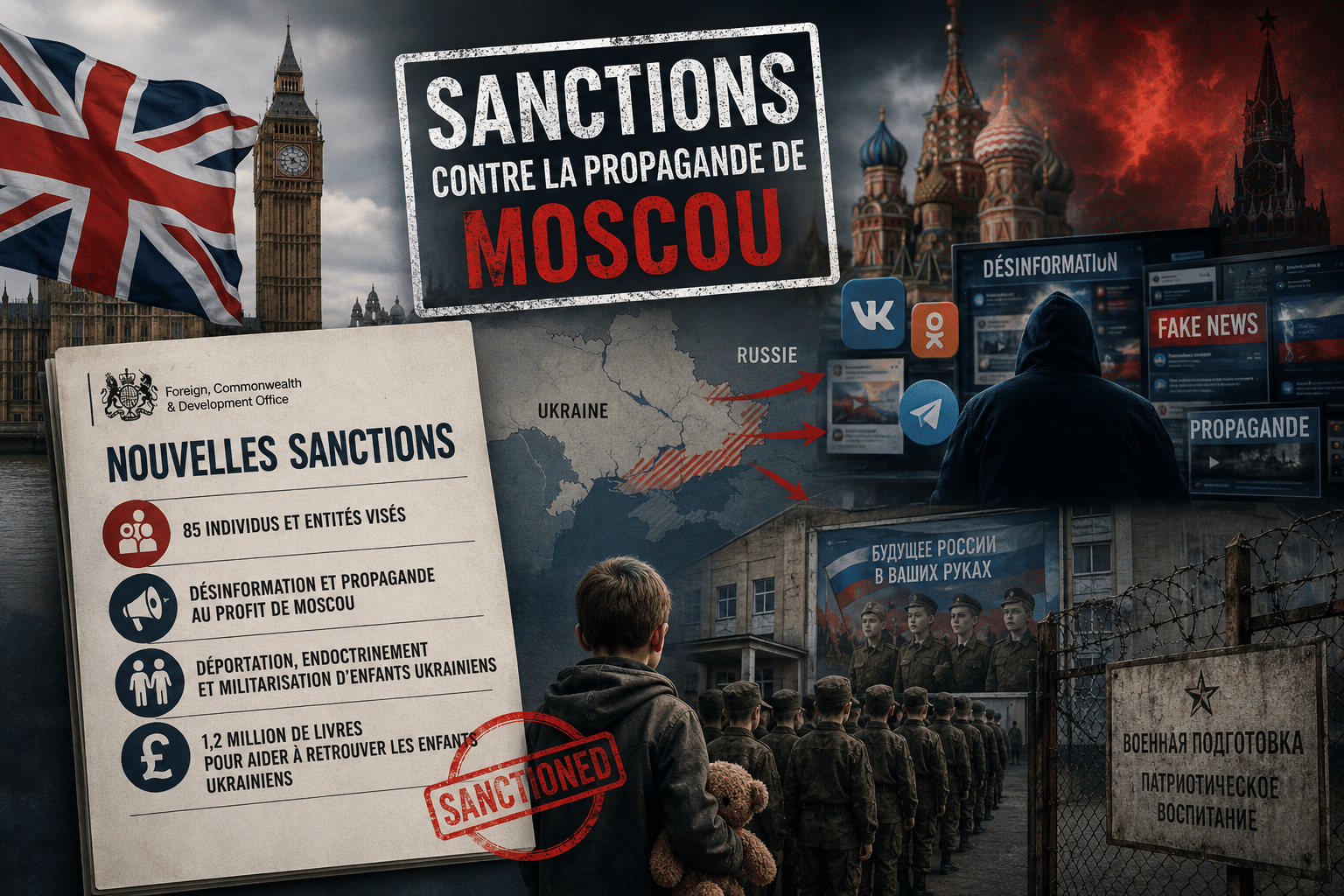 Nouvelles sanctions britanniques contre « la propagande mensongère » de Moscou