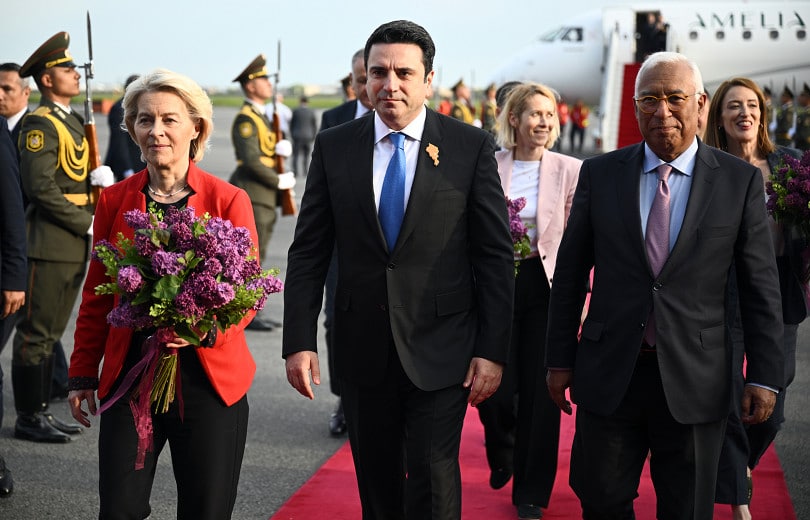 La délégation de l&rsquo;UE avec Ursula von der Leyen, Antonio Costa et Roberta Mezzola est arrivée à Yerevan en Arménie