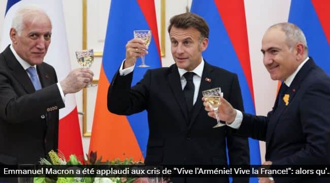 Emmanuel Macron acclamé en Arménie